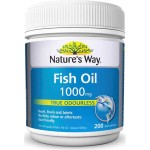 Nature's Way Fish Oil 1000mg (200 capsules)นำ้มันปลานำ้ลึก ไม่คาว ลดคลอเรสเตอรอล ลดข้อบวม เพิ่มศักยภาพ สมองและสายตา  0