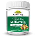 Nature's Way Complete Daily Multivitamin วิตามินรวม เกลือแร่กว่า23  ชนิดและ Super Food Spirulinaช่วยเพิ่มantioxidant , บำรุงสมอง ร่างกาย ผิว ผม เพียงวันละ   1  เม็ดพร้อมอาหาร 0