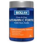 Bioglan One-A-Day Vitamin C 1000mgตามินซี ผิวขาว มีคุณสมบัติเป็นสารต่อต้านอนุมูลอิสระที่ดี ทำหน้าที่ช่วยต่อต้านอนุมูลอิสระที่จะเข้ามาทำร้ายผิววิตามินซียังช่วยในการกระตุ้นการผลิตคอลลาเจนในชั้นผิวหนัง ทำให้ผิวหนังมีความกระชับเต่งตึงมากยิ่งขึ้น ช่วยในด้านควา 0